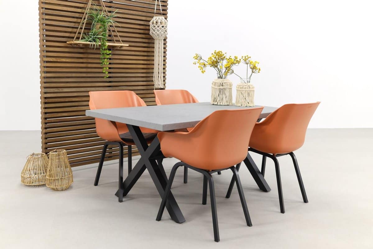 hartman sophie element terra/verona black 160 cm. tuinset 5 delig