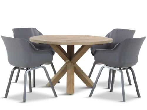 Hartman Sophie element/Sand City rond 120 cm dining tuinset 5-delig