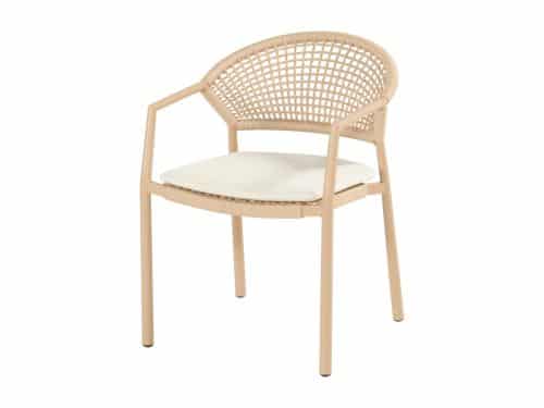 Hartman Taragona stapelbare dining tuinstoel cappuccino