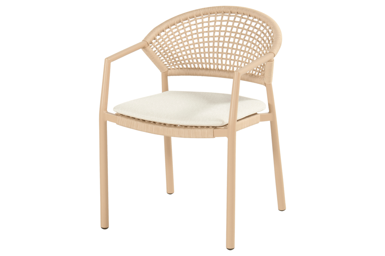 hartman taragona stapelbare dining tuinstoel cappuccino