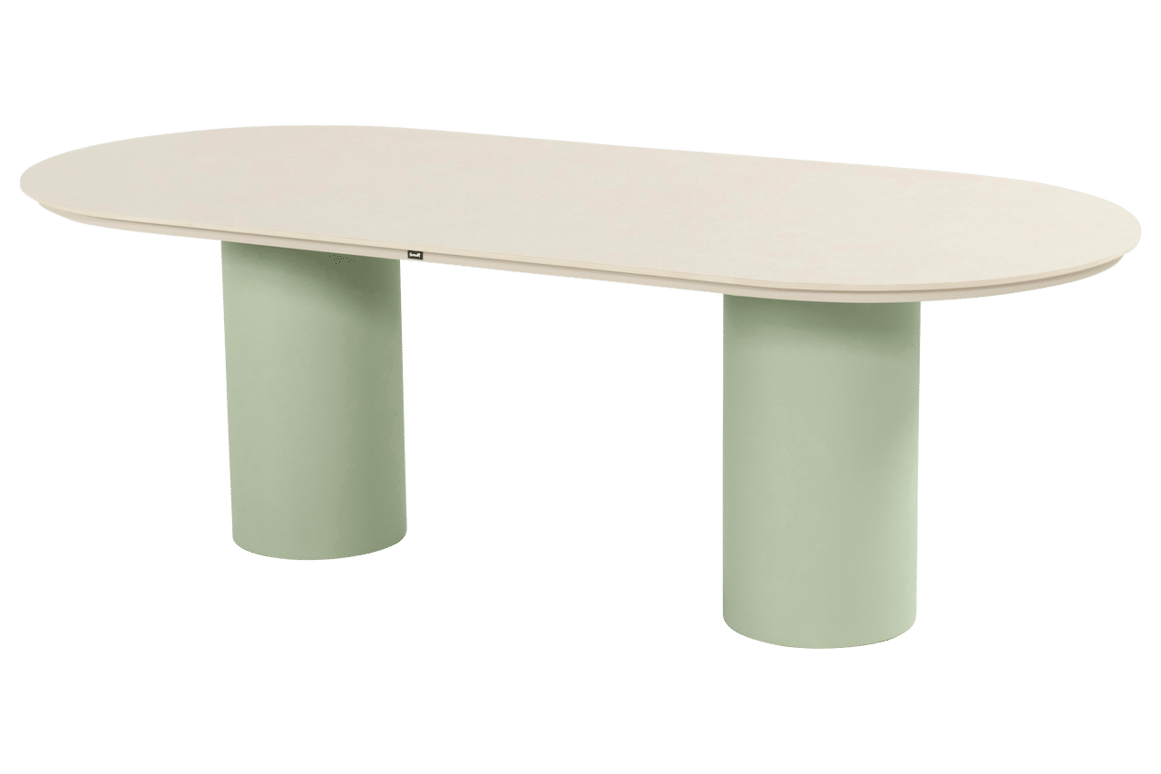 hartman valencia ovaal tuintafel 220×100 soft green