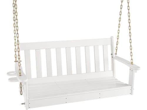 HDPE Schommelbank voor 2 Personen - Weerbestendige Hangbank met Bekerhouder