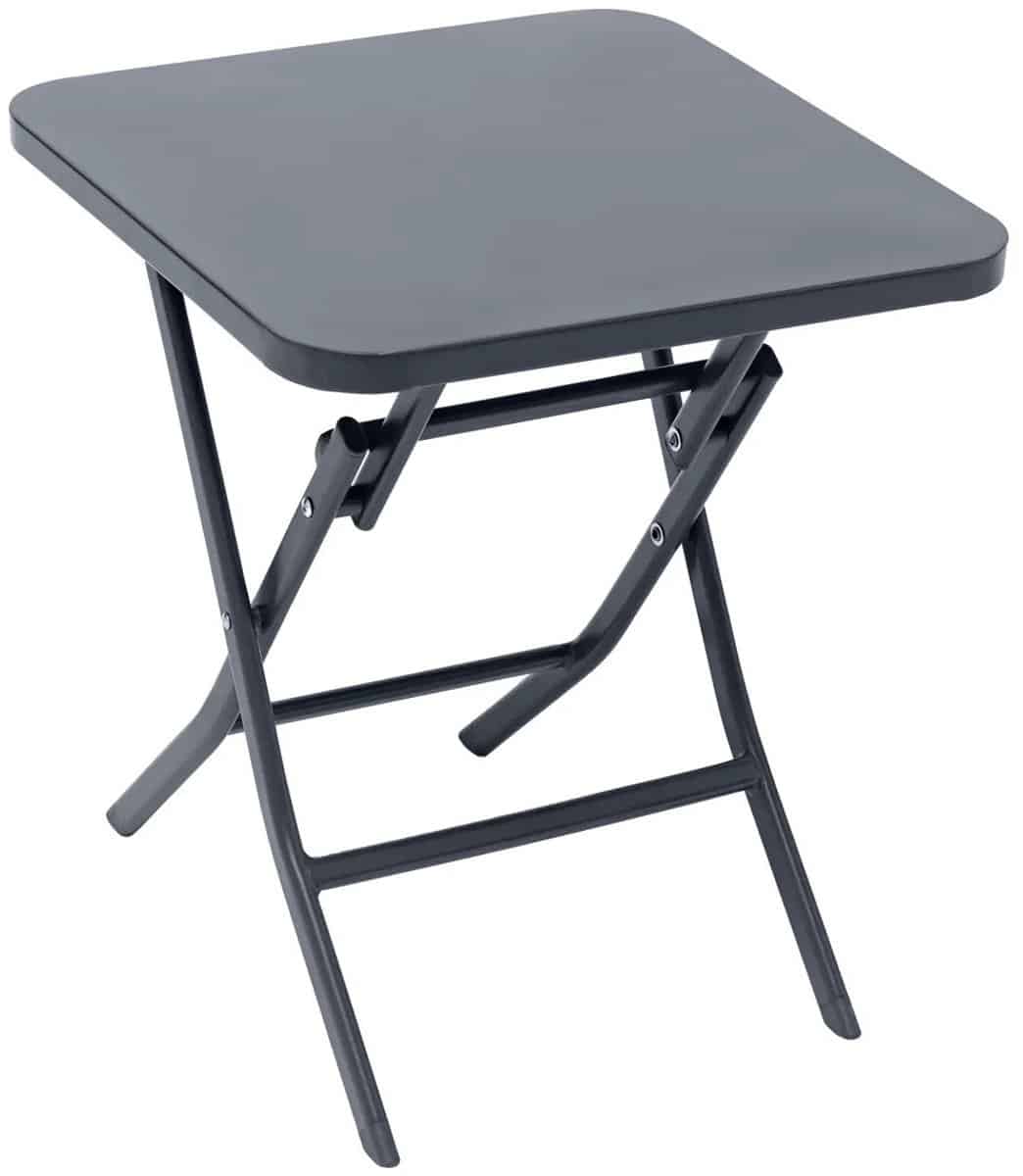 hesperide bijzettafel/tuin tafel oase metaal donkergrijs 40