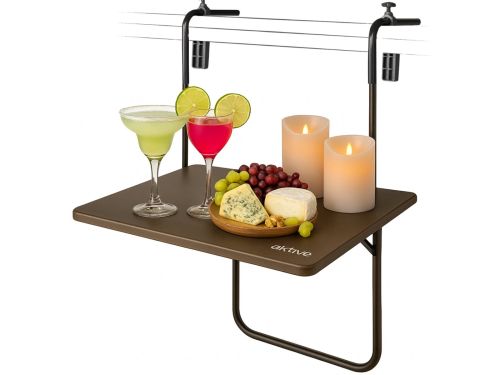 HIXA Aktive Balkontafel - Inklapbaar - Hangend - Zwart