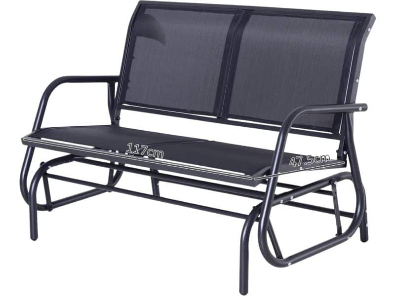 HOB Loungebank Schommelbank - Tuinbank 2 personen - Schommelstoel Tuin