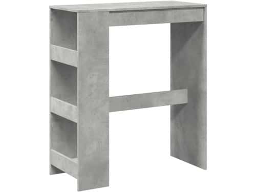 Hoge bartafel met planken 90x40x103.5cm hout beton grijs