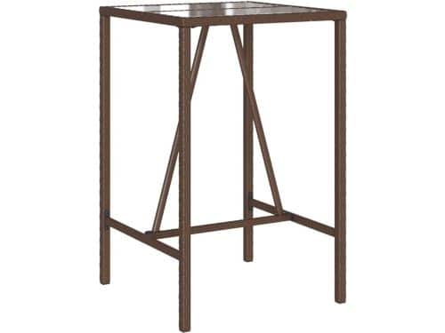 Hoge Binnentafel/Bartafel van Poly Rattan - Tuinmeubel