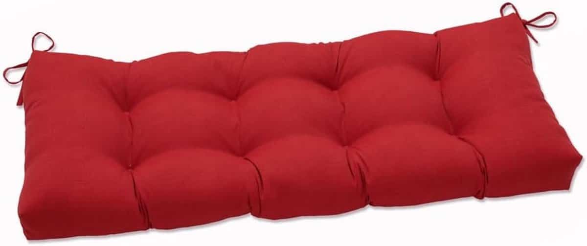 hoogwaardig rood buitenkussen voor schommelbank 48x18cm