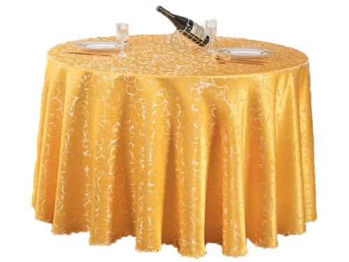 Hotel Rond 380 cm Tafelzeil Jacquard Wasbaar Polyester Vuilafstotend Gemakkelijk