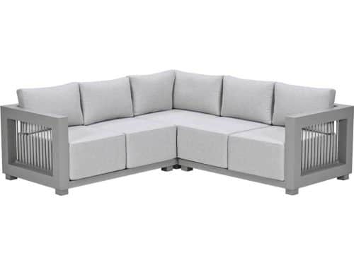 Houston aluminium hoek loungeset - taupe - valley sand