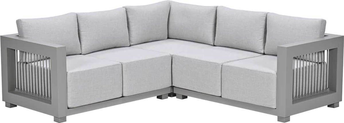 houston aluminium hoek loungeset taupe valley sand