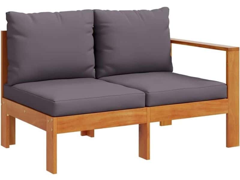 Houten 2-zits Tuinbank met Armleuning van Stevig Acaciahout