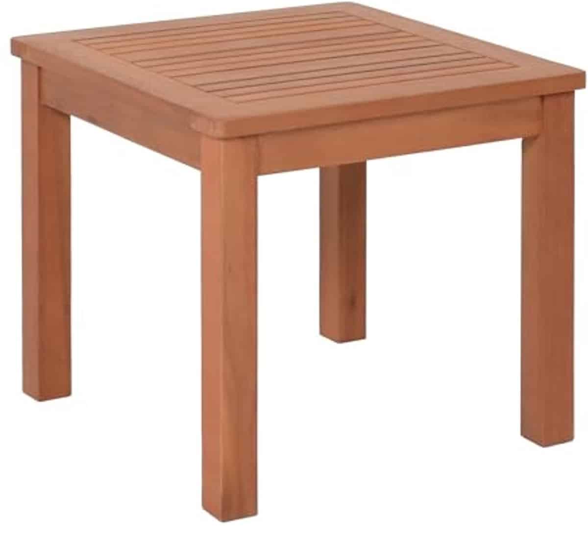 houten bijzettafel 44 x 44 cm massief fsc eucalyptushout