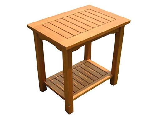 Houten Bijzettafel Eucalyptus - Geolied, 50 x 35 cm