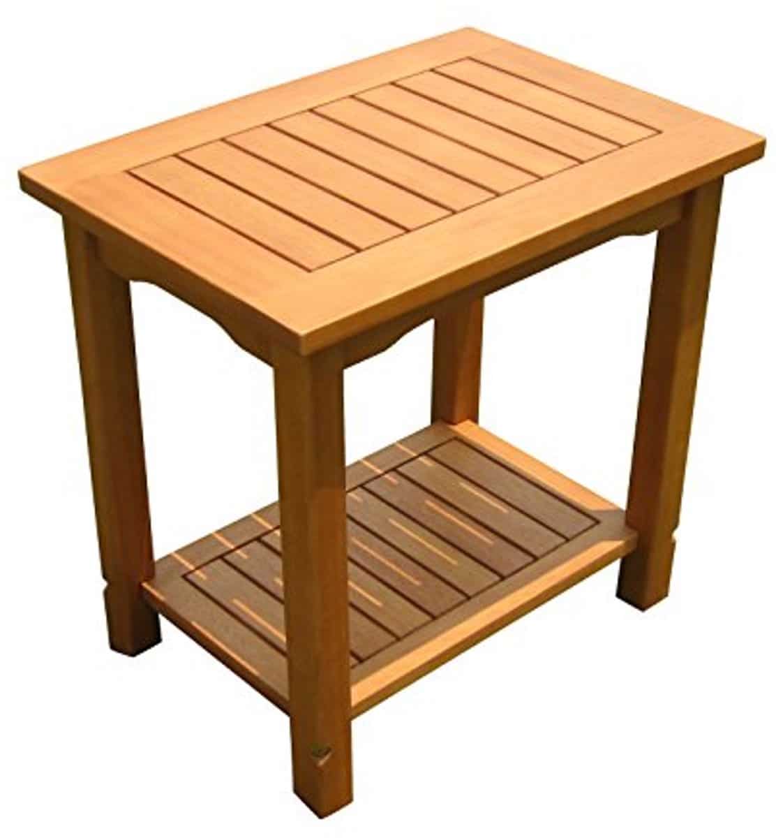 houten bijzettafel eucalyptus geolied, 50 x 35 cm