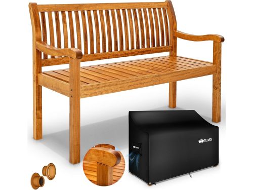 Houten Huisbank Weerbestendig 150 cm voor 3-4 Personen met Bekleding