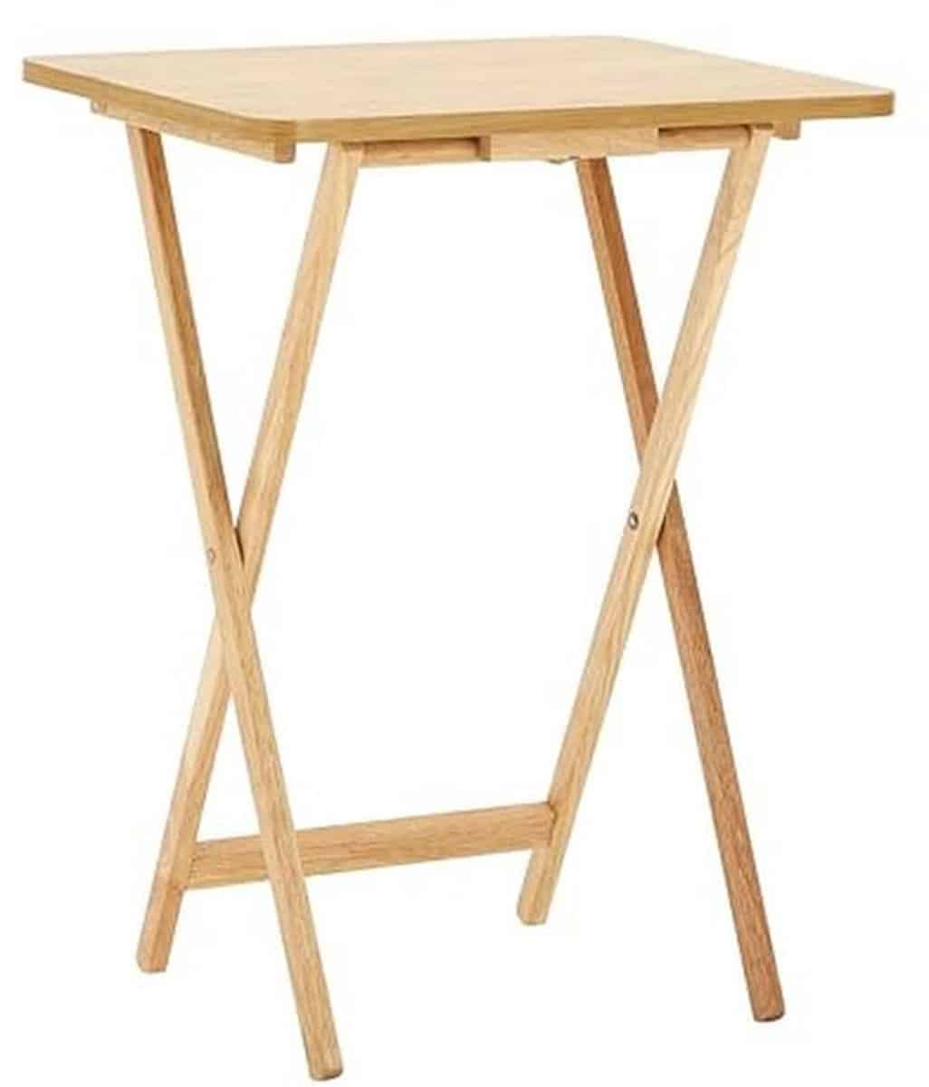 houten klaptafel 49 x 39 x 65 cm lichtbruin