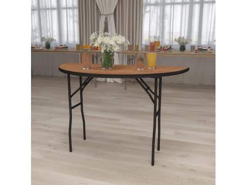 Houten Klaptafel Halfrond 122 cm - Bankettafel voor Feesten en