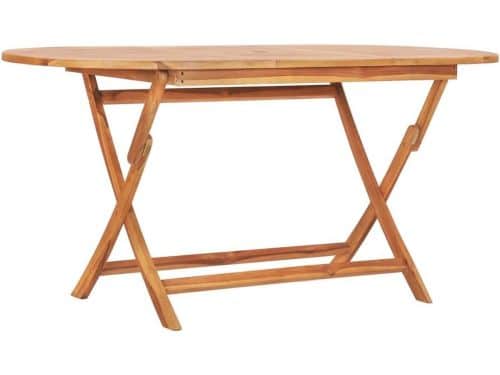 Houten Klaptafel Tuin en Binnen 160x80 cm Stevig Teakhout