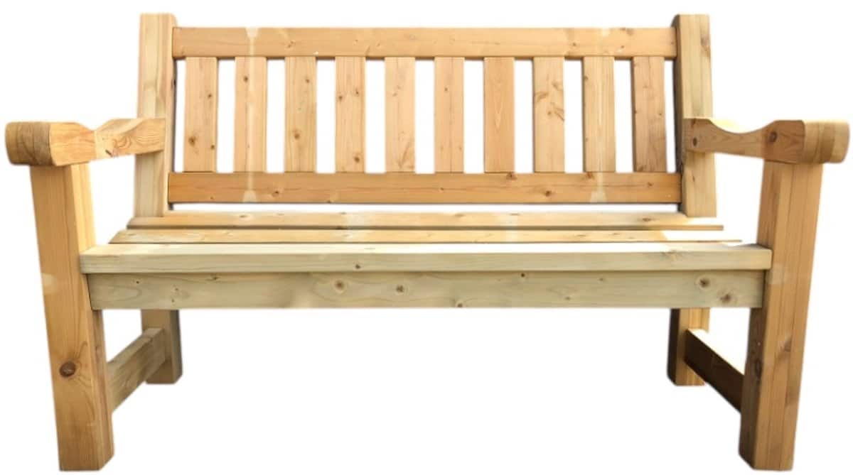 houten parkbank, geïmpregneerde bank 140 cm, robuust