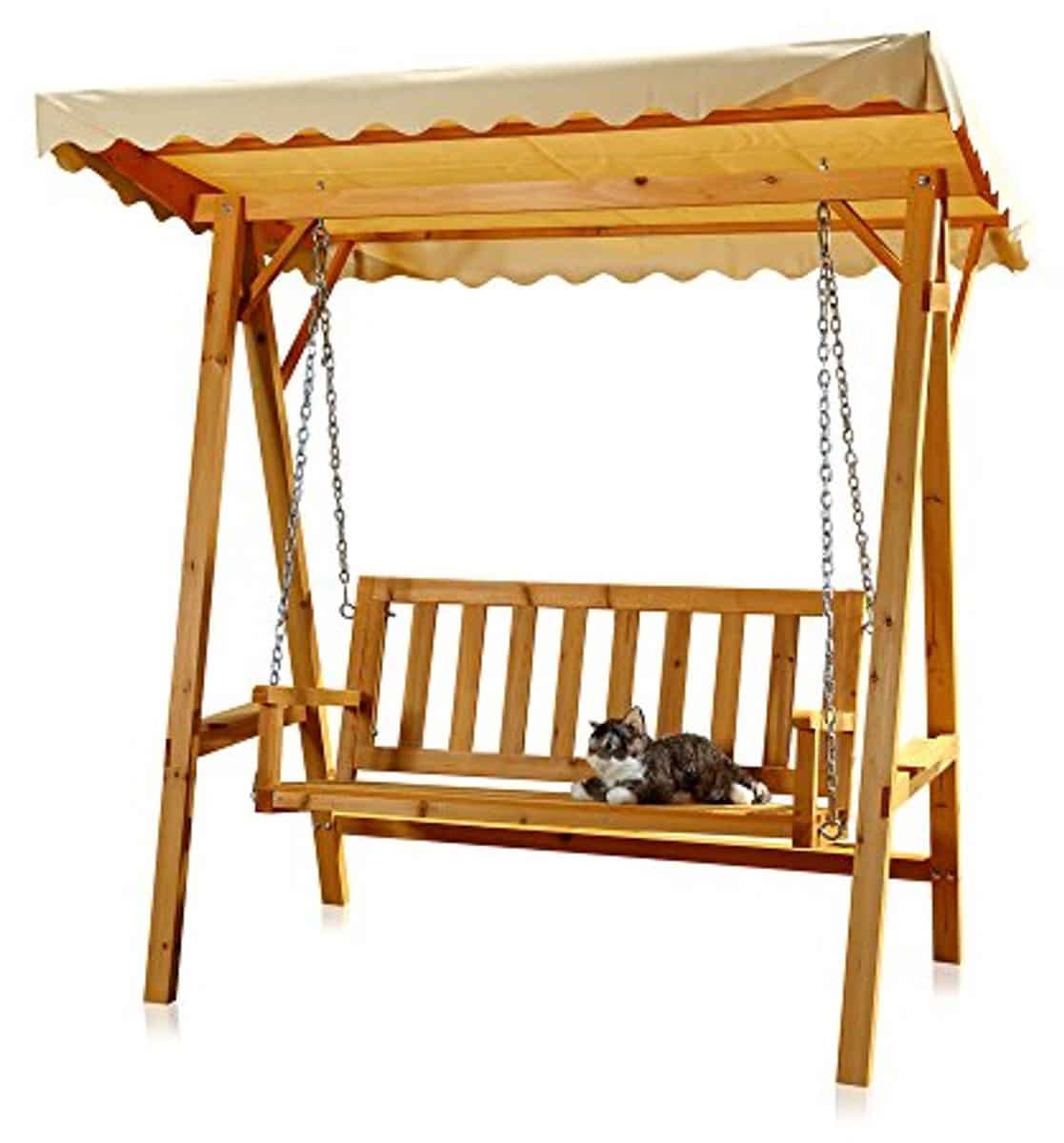 houten schommelbank 188 x 161 x 88 cm