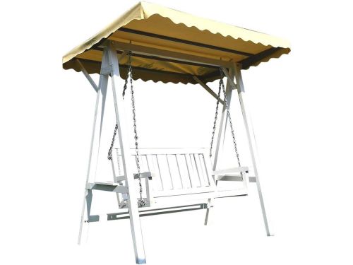 Houten Schommelbank voor Buiten - Tuinschommel met Zonnedak - 188