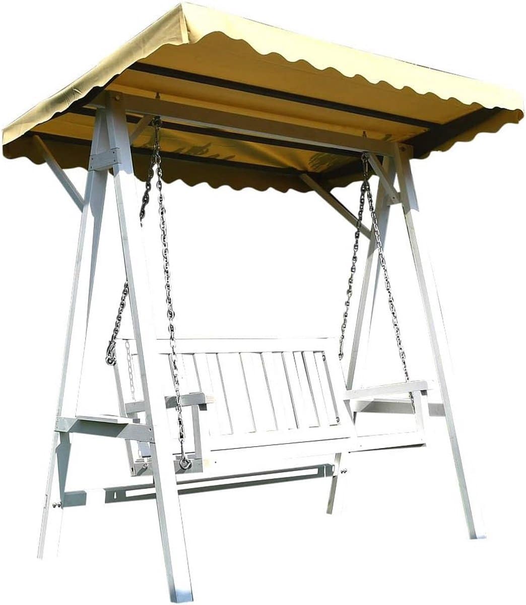 houten schommelbank voor buiten tuinschommel met zonnedak 188