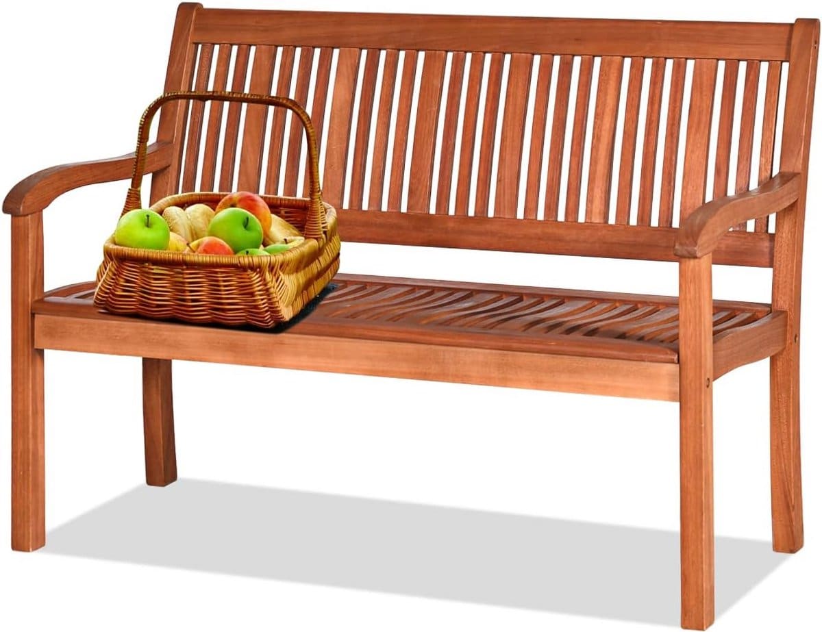 houten tuinbank 2 zits voor buiten weerbestendig en stevig massief