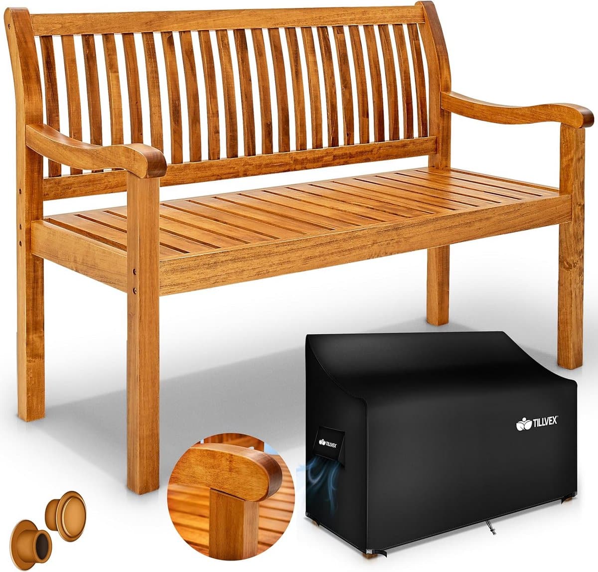 houten tuinbank weerbestendig 125 cm voor 2 3 personen