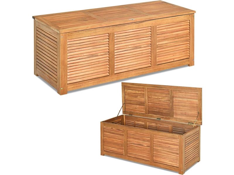 Houten Tuinbox met Opbergruimte en Zitfunctie - 120 x 45