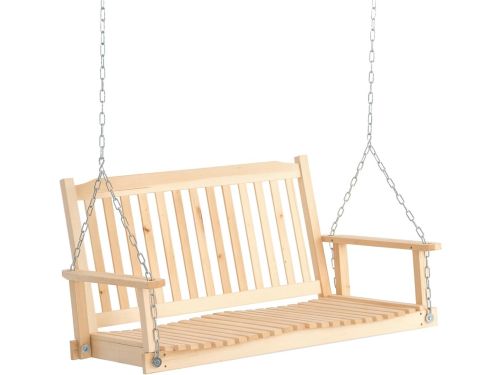 Houten Tuinschommel voor 2 Personen - Wit Schommelbank voor Tuin