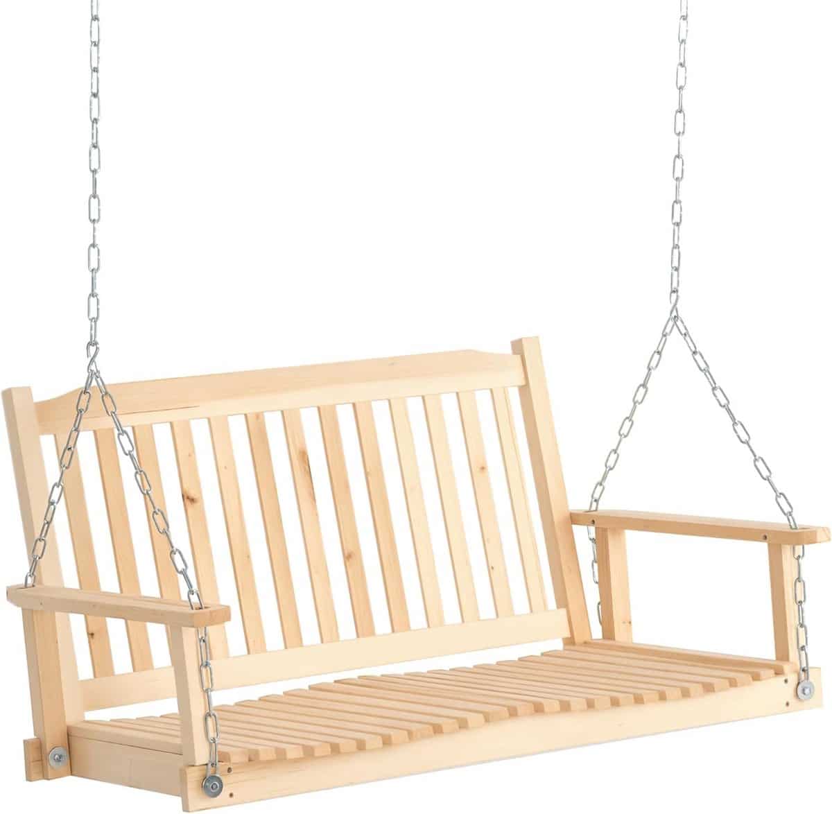 houten tuinschommel voor 2 personen wit schommelbank voor tuin