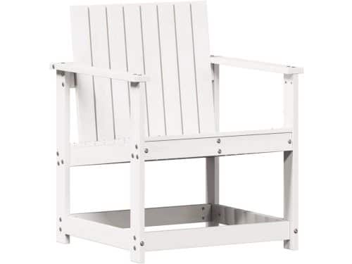 Houten Tuinstoel Massief Grenenhout Wit