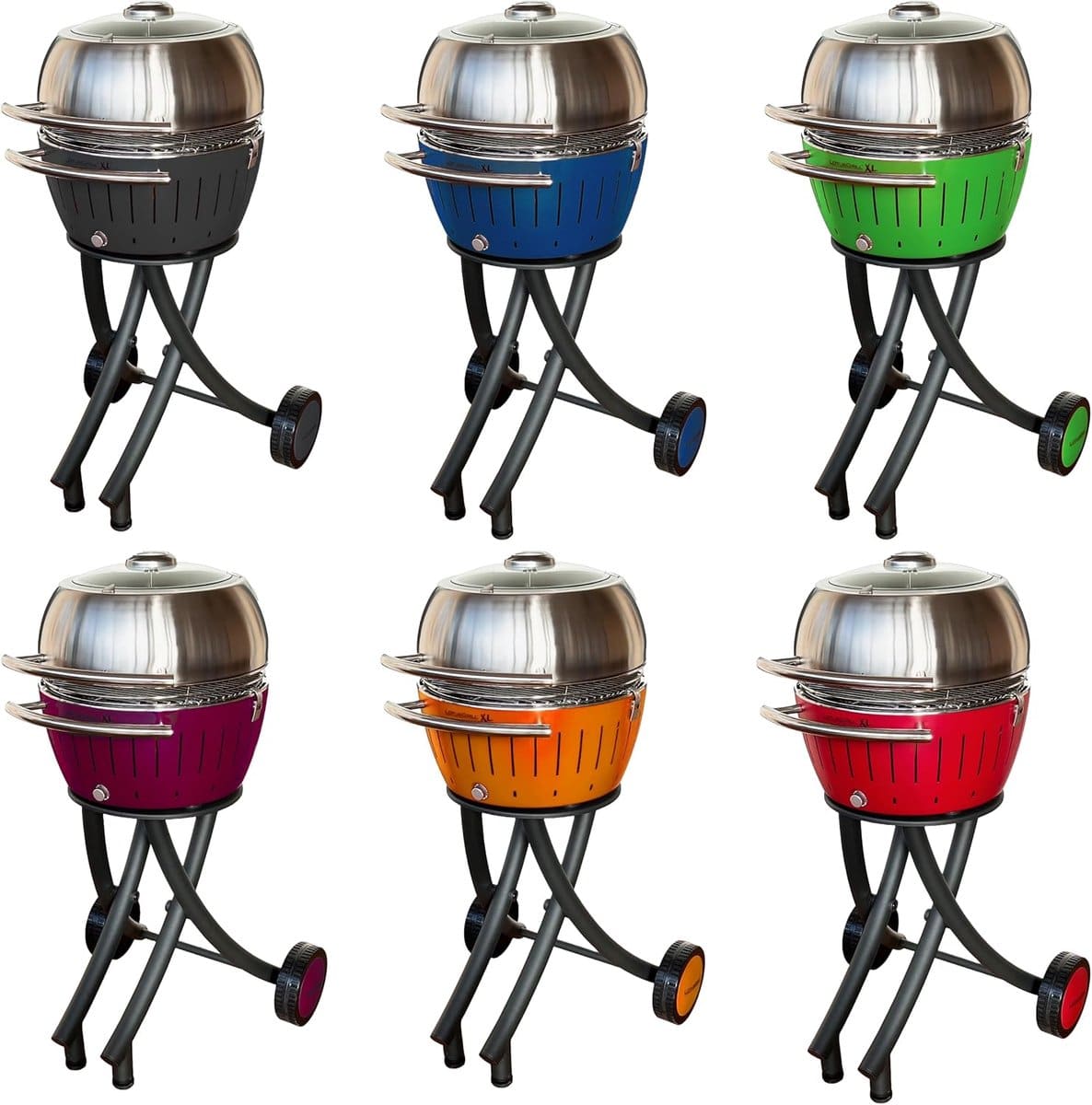 houtskool bbq xl op trolley met rvs grillkap en thermometer