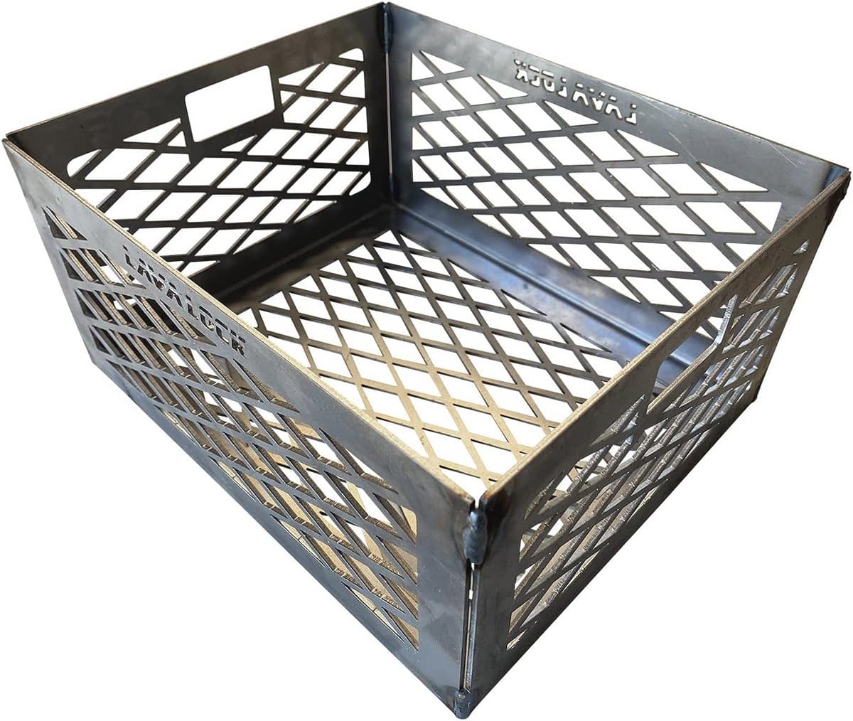 houtskool mand voor bbq roker 12x10x6 inch laser cut