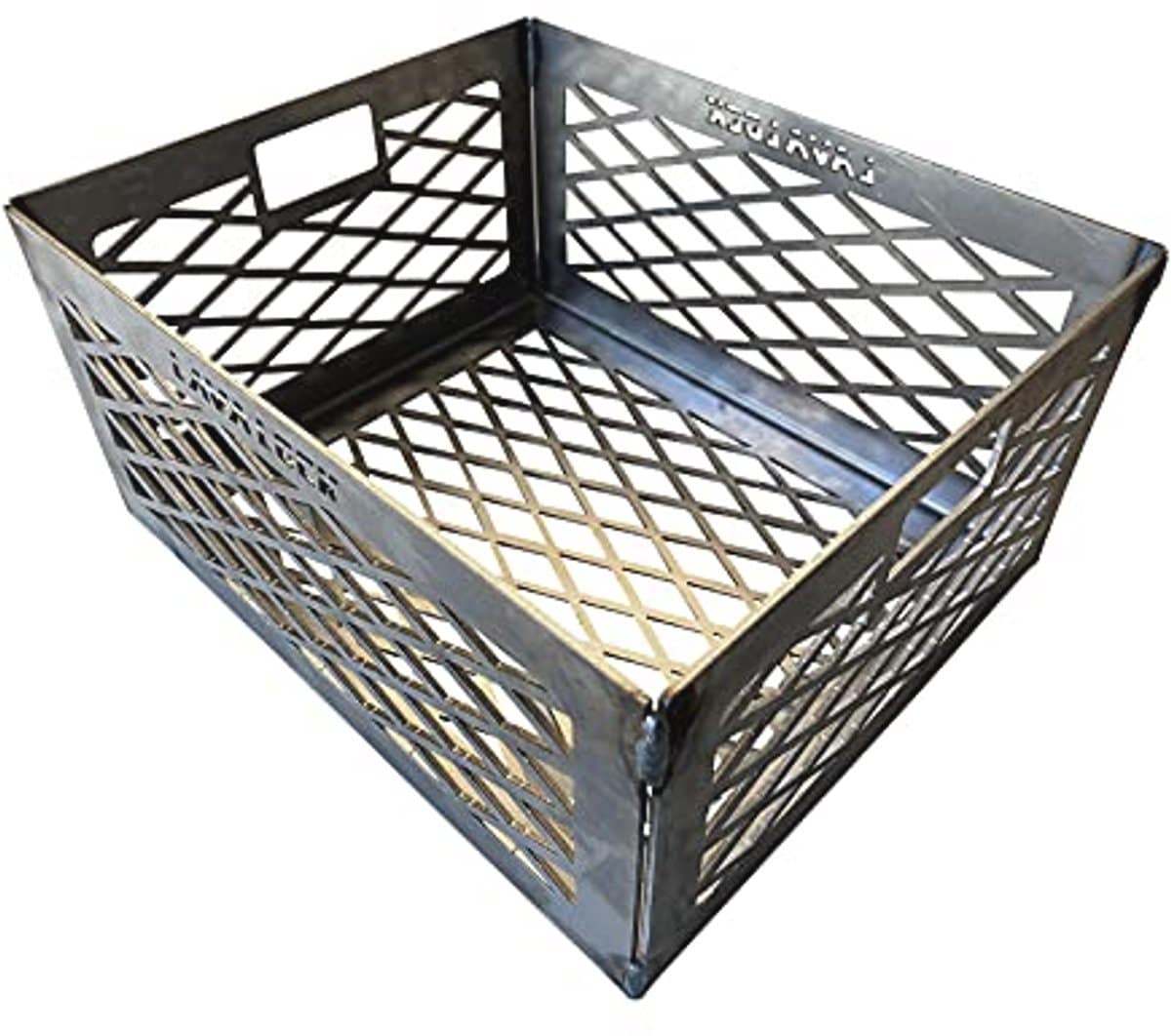 houtskool mand voor bbq roker 12x10x6 inch laser cut