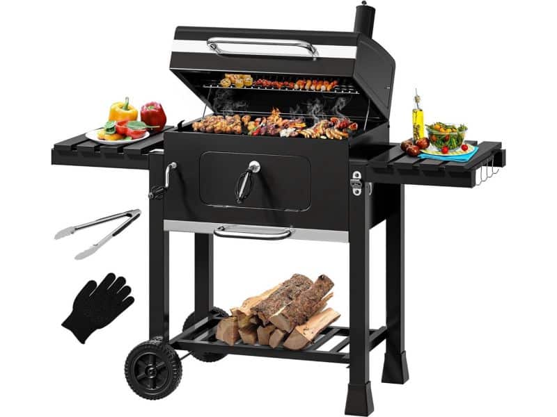 Houtskool Outdoor Roker BBQ Draagbare Tuin Barbecue Grill