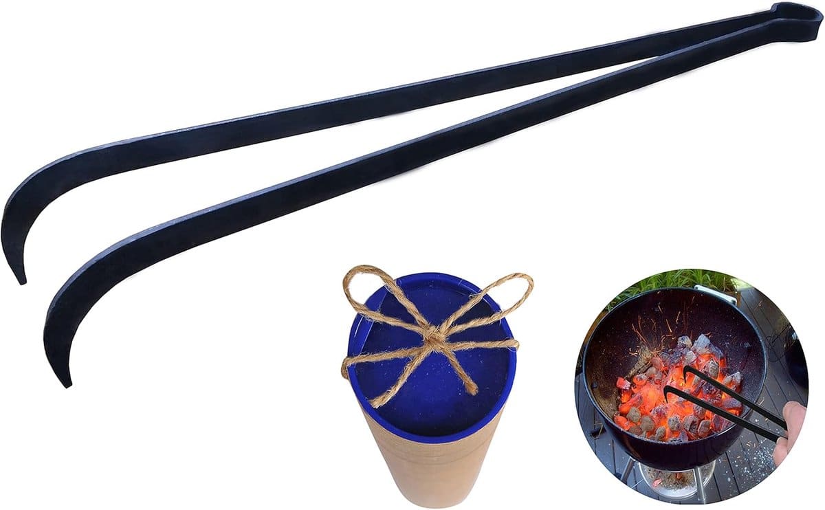 houtskool tang voor bbq 15,5 inch, ideaal voor het