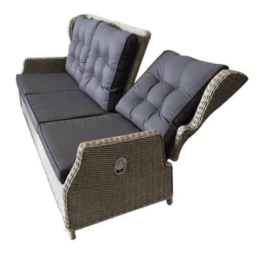 ibiza 3 zitsbank verstelbaar grijs