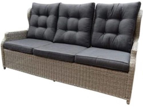 Ibiza stoel bank dining loungeset 4 delig grijs met verstelbare