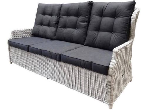 Ibiza XL 3-zitsbank verstelbaar wit grijs