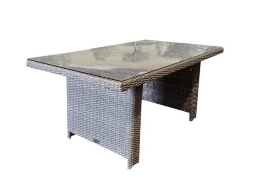 Ibiza XL lounge-diningtafel 140x80xH70 cm grijs
