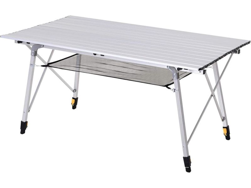 In hoogte verstelbare aluminium klaptafel met draagtas voor kamperen en
