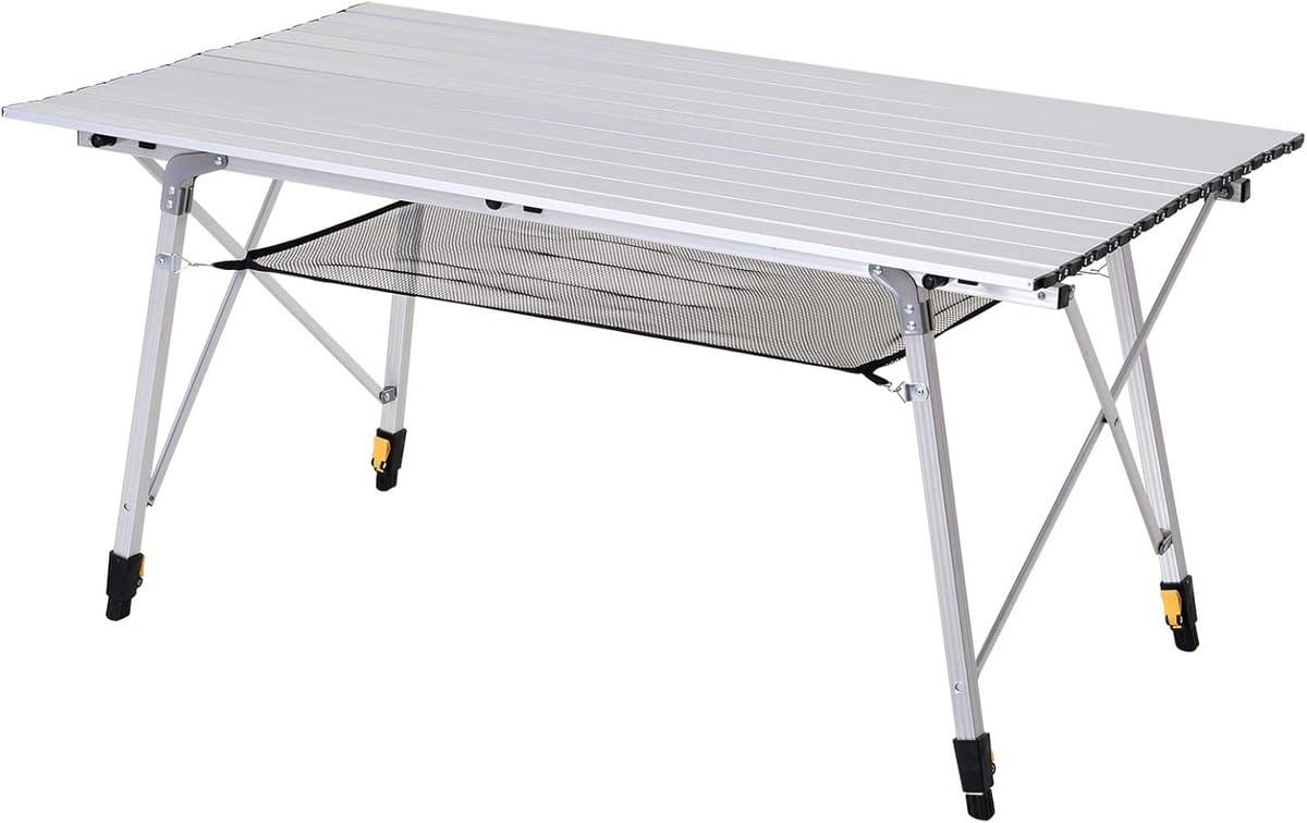 in hoogte verstelbare aluminium klaptafel met draagtas voor kamperen en