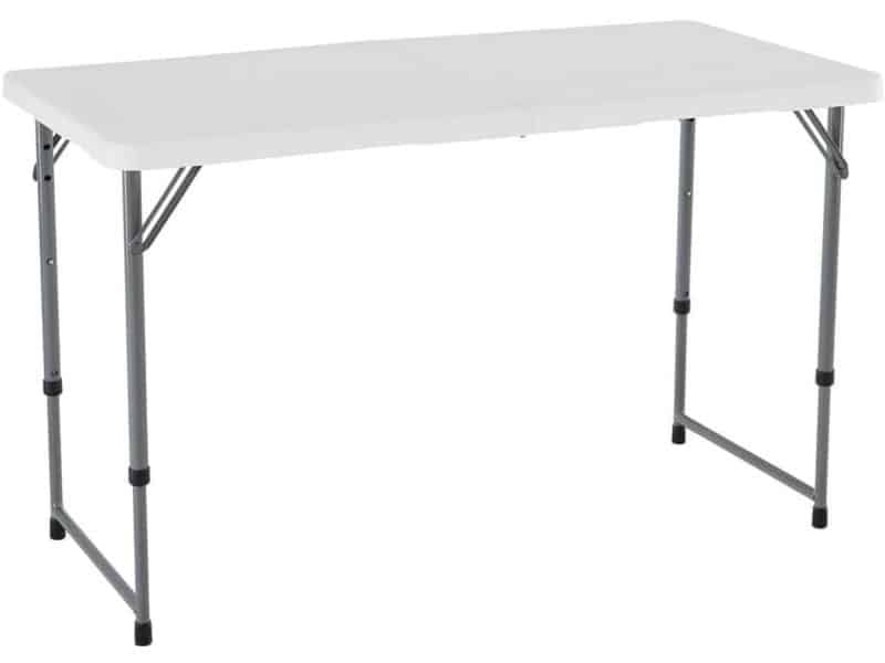 In hoogte verstelbare klaptafel - flexibel en praktisch - wit