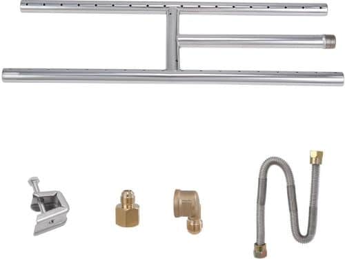 Inbouwvuurschaal 1524 mm x 4572 mm - Roestvrij staal