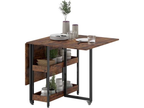 Industriële Uitschuifbare Eetkamertafel - Uitschuiftafel - Vouwtafel - Eettafel 4