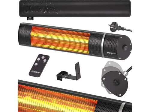 Infrarood Terrasverwarmer 2000W met Afstandsbediening en 90° Kantelbaar
