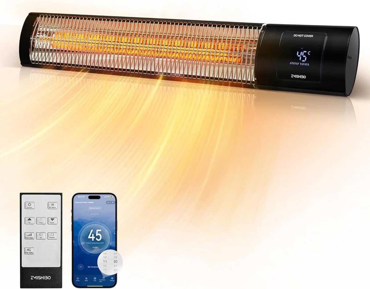 infrarood verwarming 2000w met app bediening voor binnen en buiten