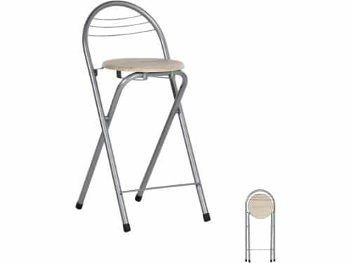 Inklapbare Barkruk met Rugleuning - Zithoogte 61 cm - Hoog